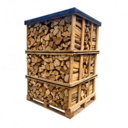 Palette 1000kg, Bûches 50cm Premium,bois empilés, 100% naturel EXTRA SEC