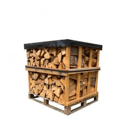 Palette 800kg, Bûches 25cm Premium,bois empilés,100% naturel EXTRA SEC